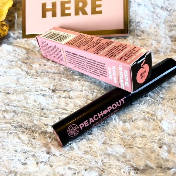 New w/tags PEACH POUT BALMY LIPSTICK “ peach Ball” - Picture 2 of 6